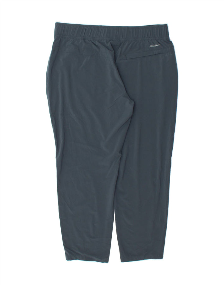 EDDIE BAUER Womens Petite Tapered Cropped Trousers Medium W30 L25 Grey Vintage Eddie Bauer and Second-Hand Eddie Bauer from Messina Hembry 
