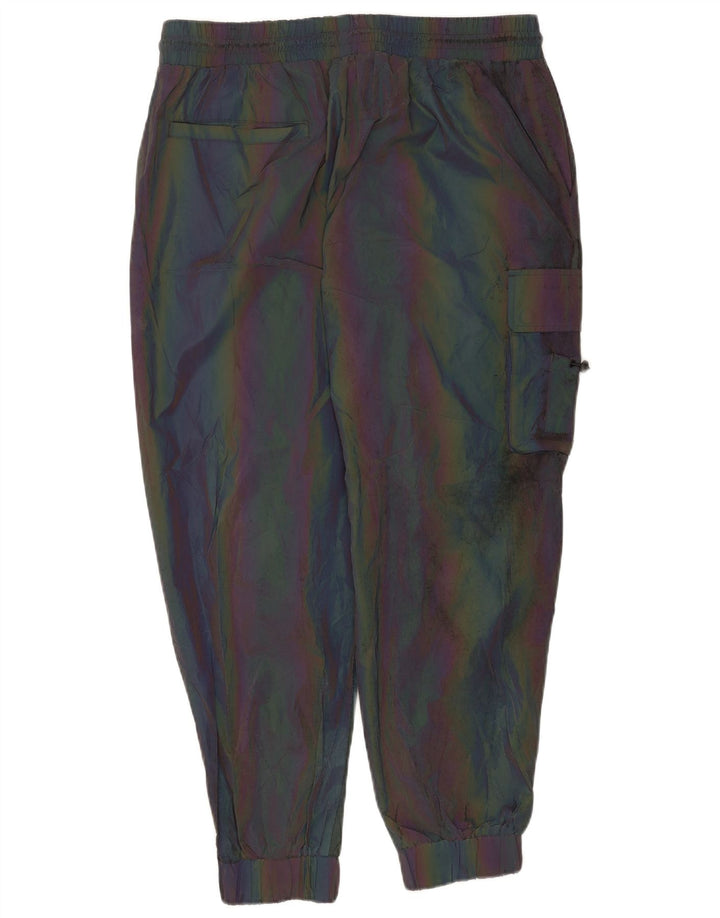 Pantaloni cargo da jogging da uomo Zara XL W34 L26 poliestere a righe multicolore