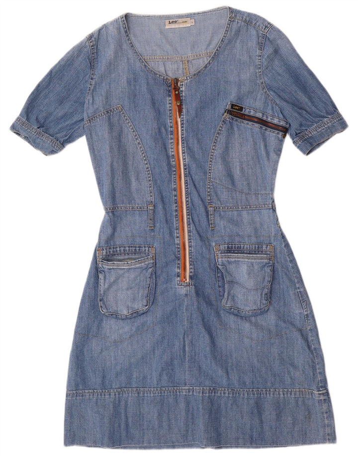 Abito in denim da donna Lee UK 16 grande cotone blu
