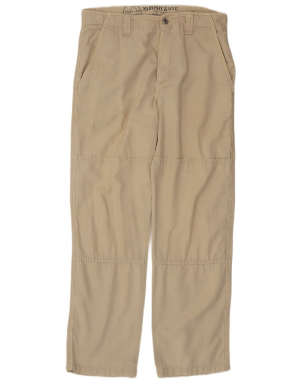 Pantaloni chino dritti da uomo Murphy & Nye Sailmakers piccoli W29 L29 Beige