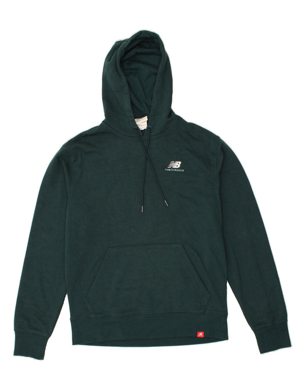 NEW BALANCE Mens Hoodie Jumper Medium Green Cotton