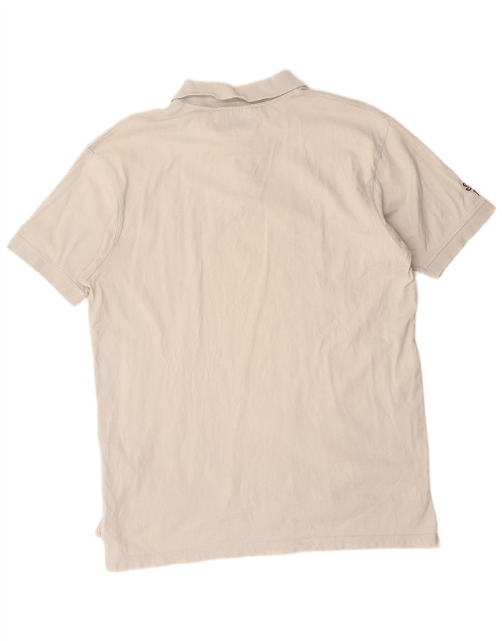 Polo grafica da uomo Umbro grande in cotone bianco