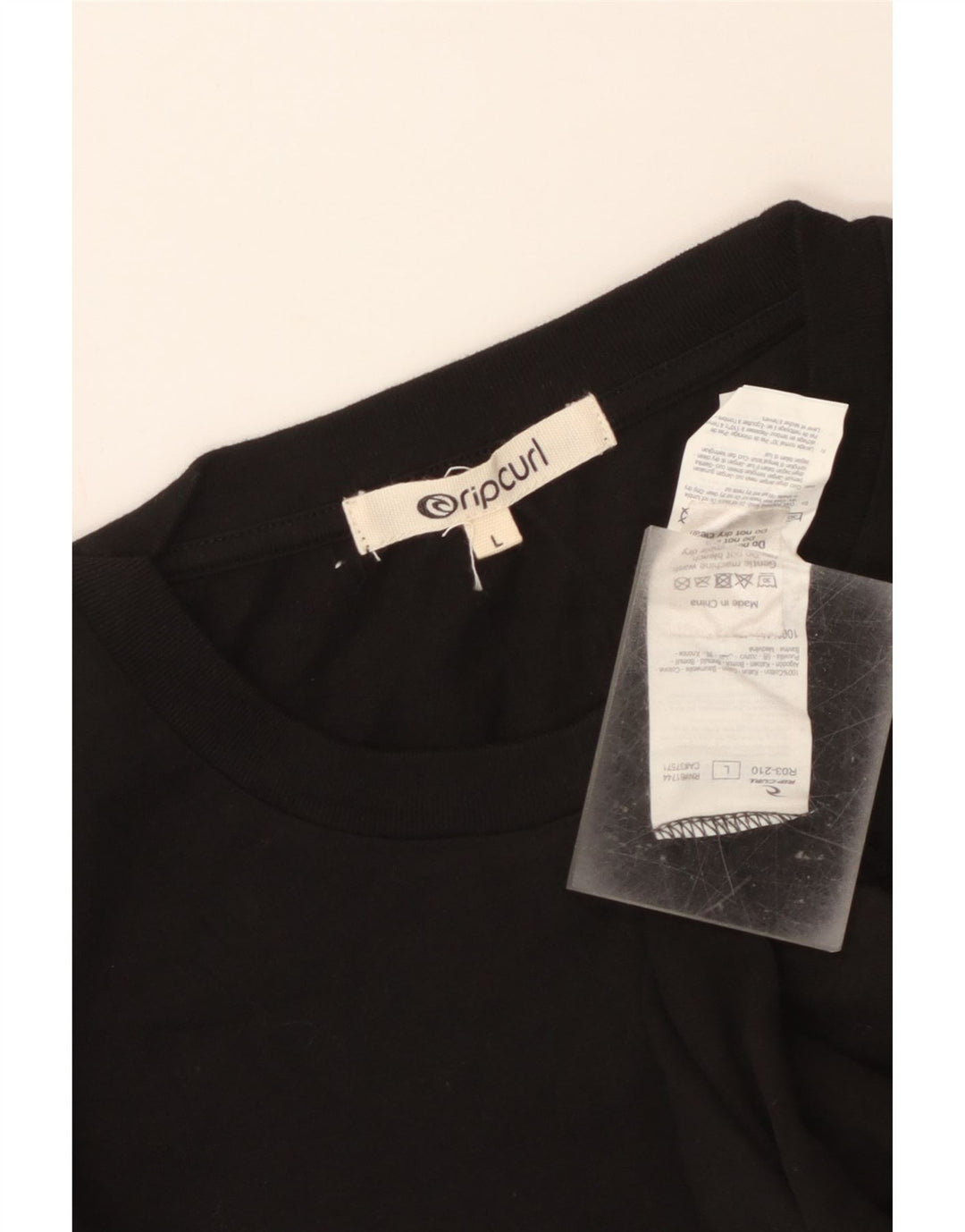 T-shirt grafica da uomo Rip Curl Top grande in cotone nero