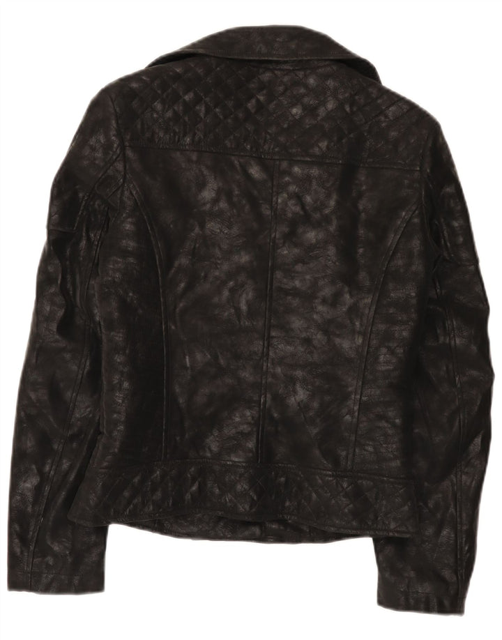Giacca da motociclista da donna in ecopelle Guess UK 4 XS poliuretano nero