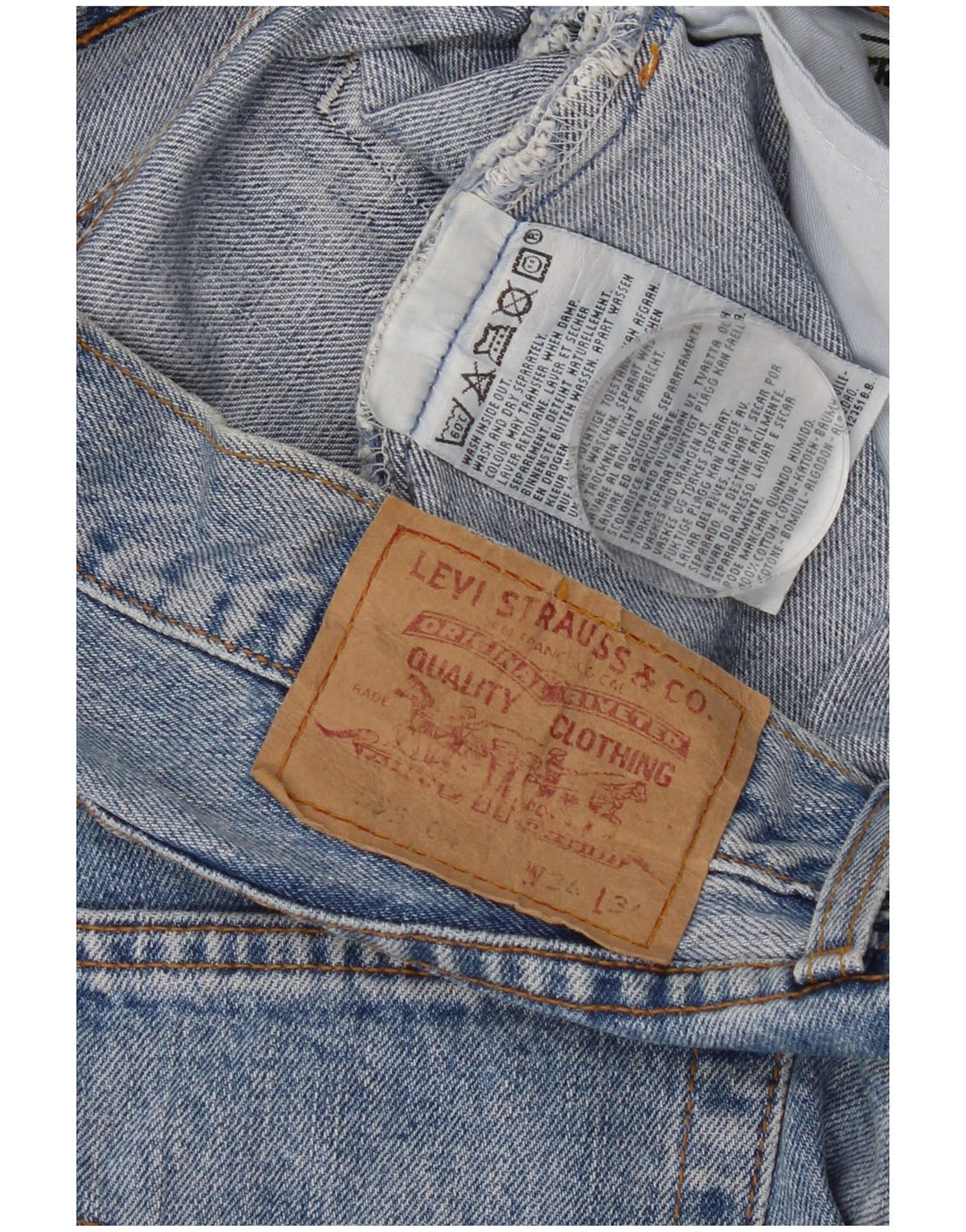 Levi's Uomo 595 Jeans dritti W34 L28 Cotone blu
