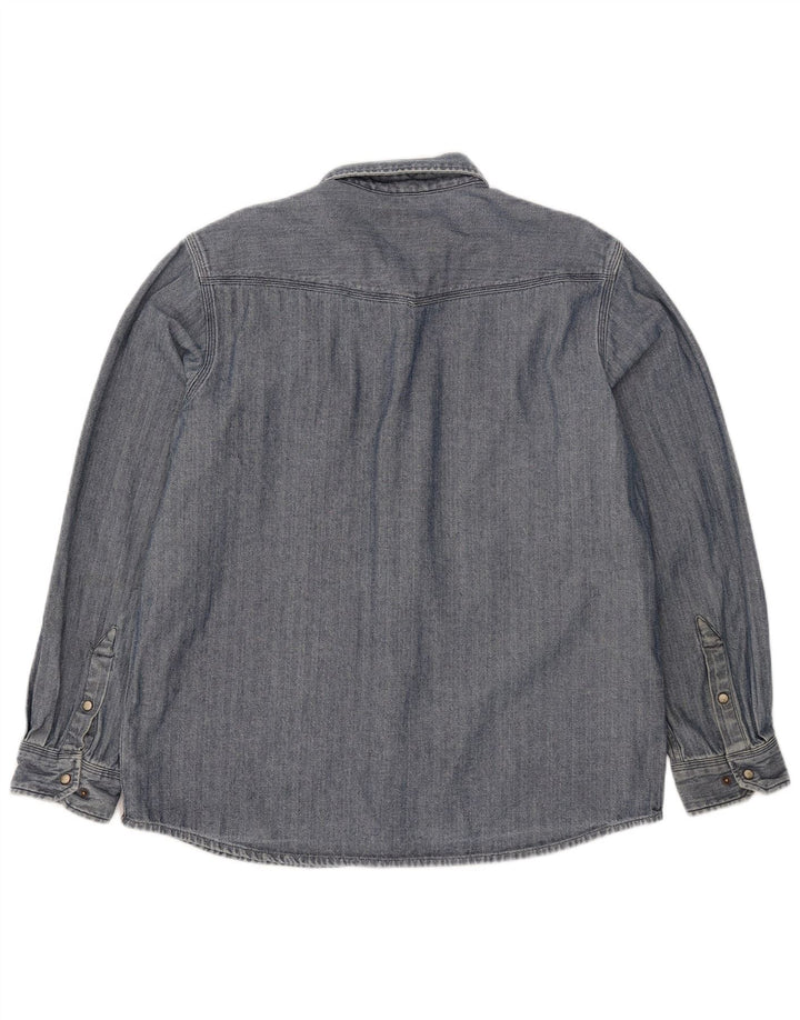 Camicia Carhartt da uomo slim fit grande cotone a spina di pesce blu