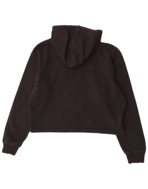 Felpa con cappuccio oversize con grafica corta da donna Puma UK 10 piccola in cotone nero