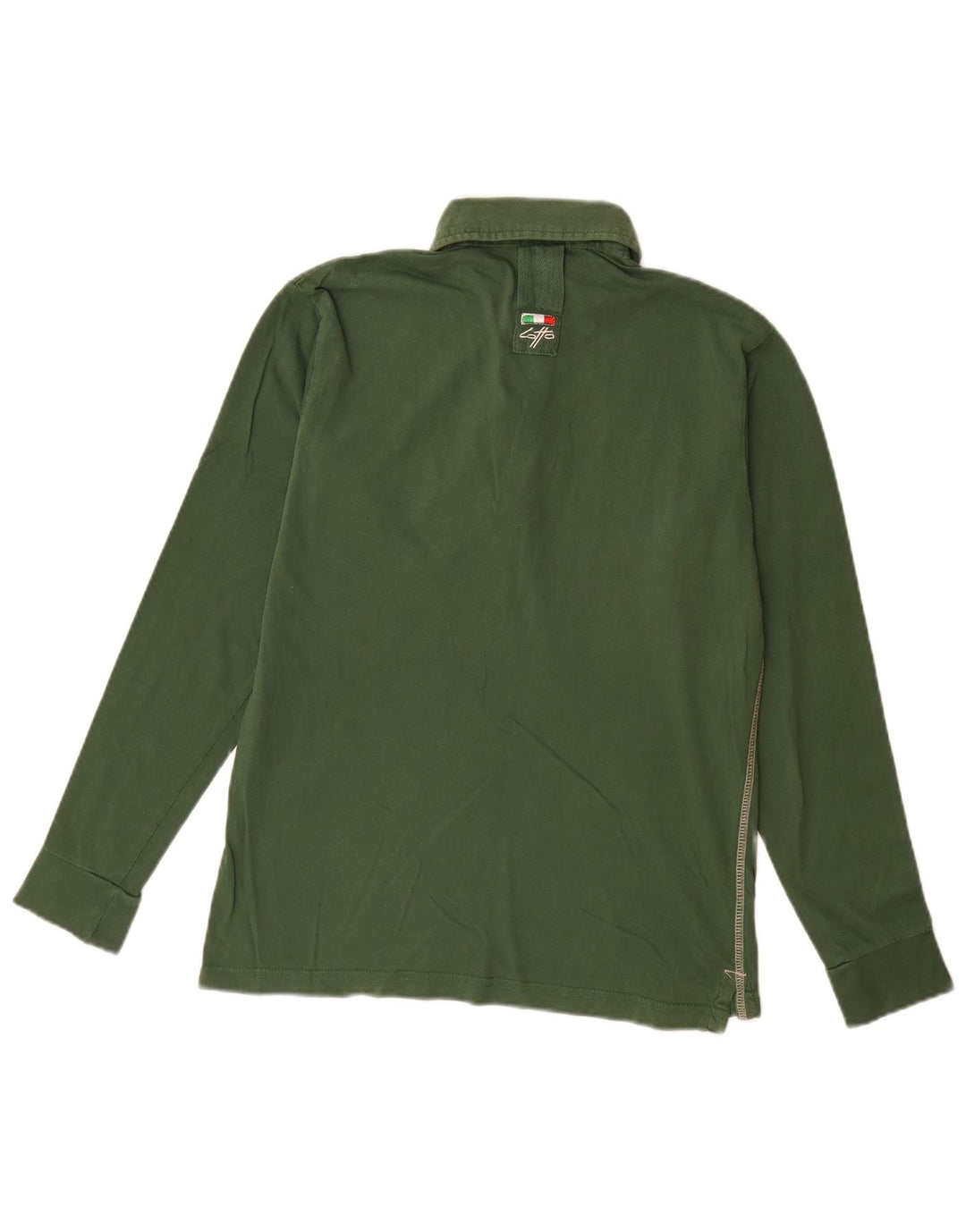 Polo da uomo a maniche lunghe LOTTO Small Green Colourblock