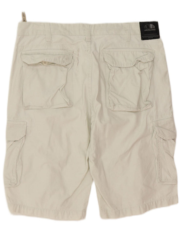Pantaloncini cargo da uomo Americanino IT 52 XL W34 cotone bianco sporco