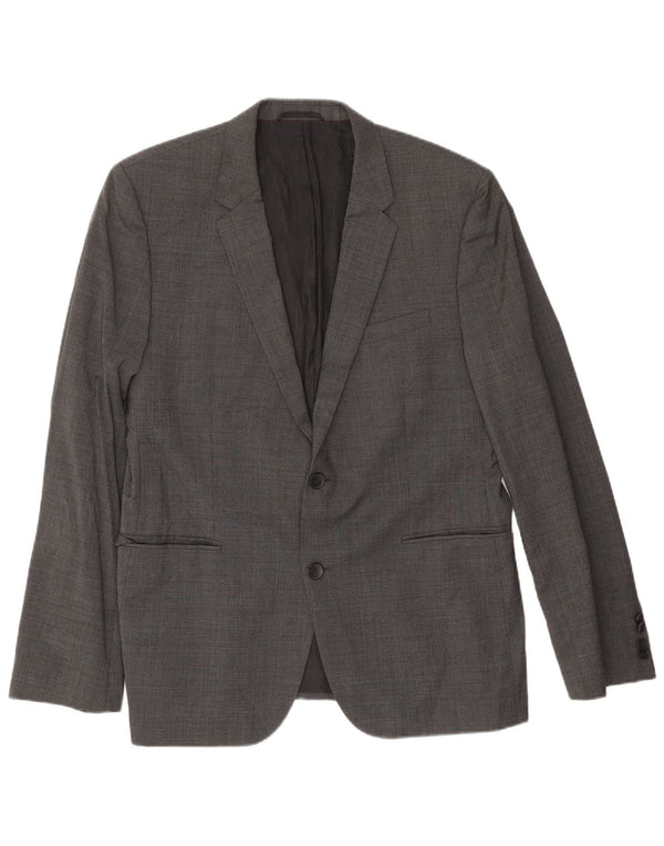 Giacca blazer da uomo a 2 bottoni Hugo Boss EU 54 2XL pied de poule grigio