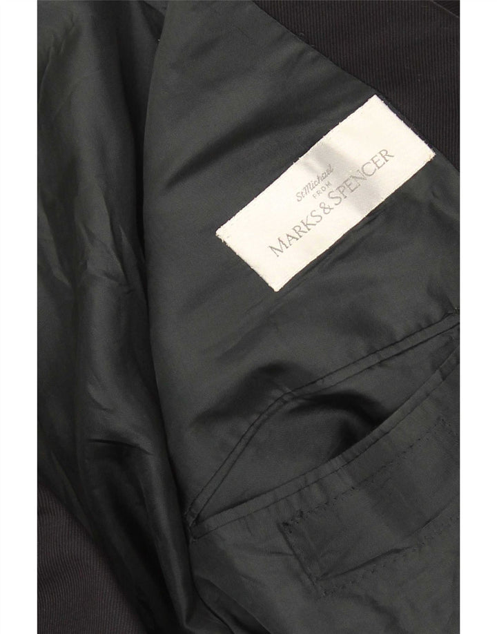 Giacca blazer da uomo Marks & Spencer St. Michael UK 40 grande nera
