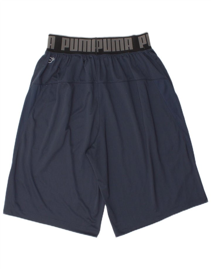 Pantaloncini sportivi da uomo Puma Small blu navy in poliestere