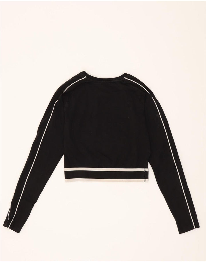 Puma Top corto da donna a maniche lunghe UK 10 Small Nero