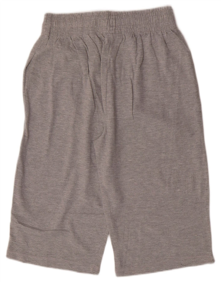 Pantaloncini sportivi Bermuda grafici da uomo di Uncle Sam in cotone grigio medio
