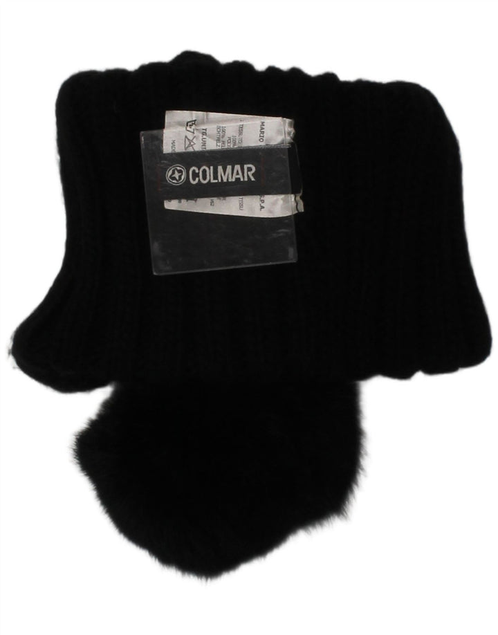Cappello Bobble da donna in maglia Colmar taglia unica invernale in acrilico nero
