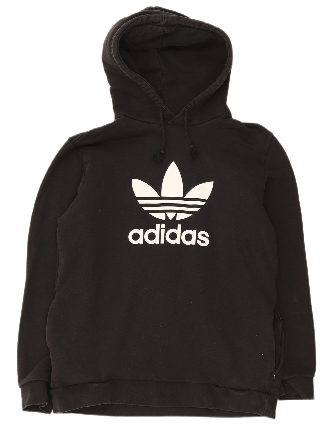 Maglione con cappuccio grafico da uomo ADIDAS grande in cotone nero