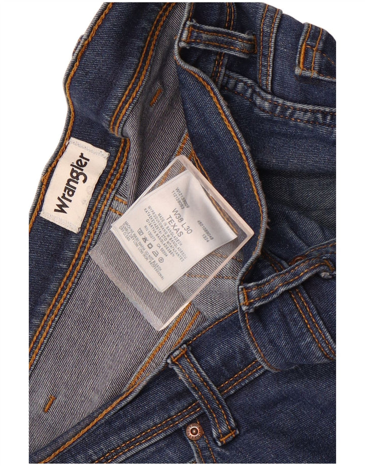 Jeans dritti da uomo Wrangler Texas W38 L30 cotone blu