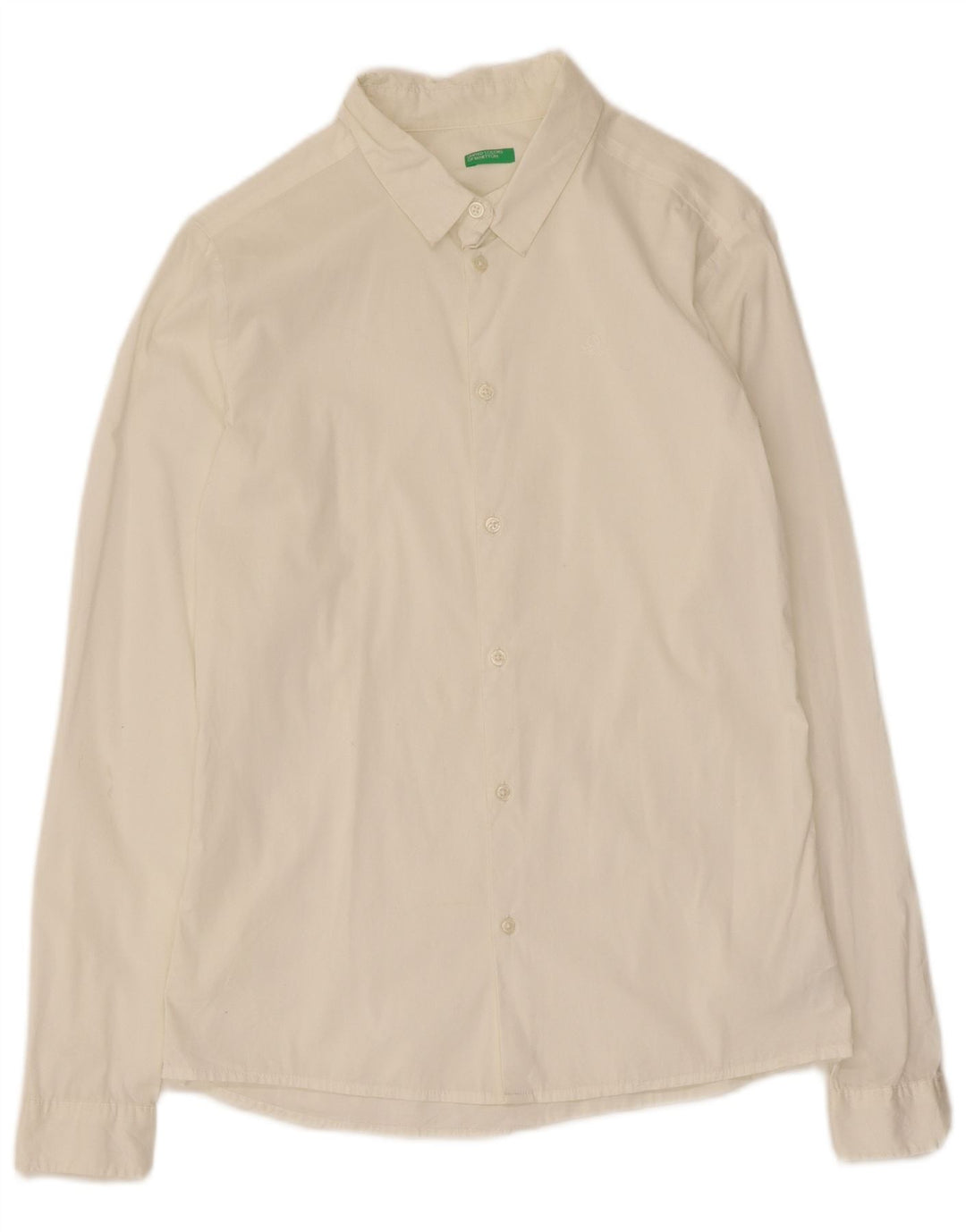 Maglia Benetton Bambino 13-14 Anni 3XL Cotone Bianco