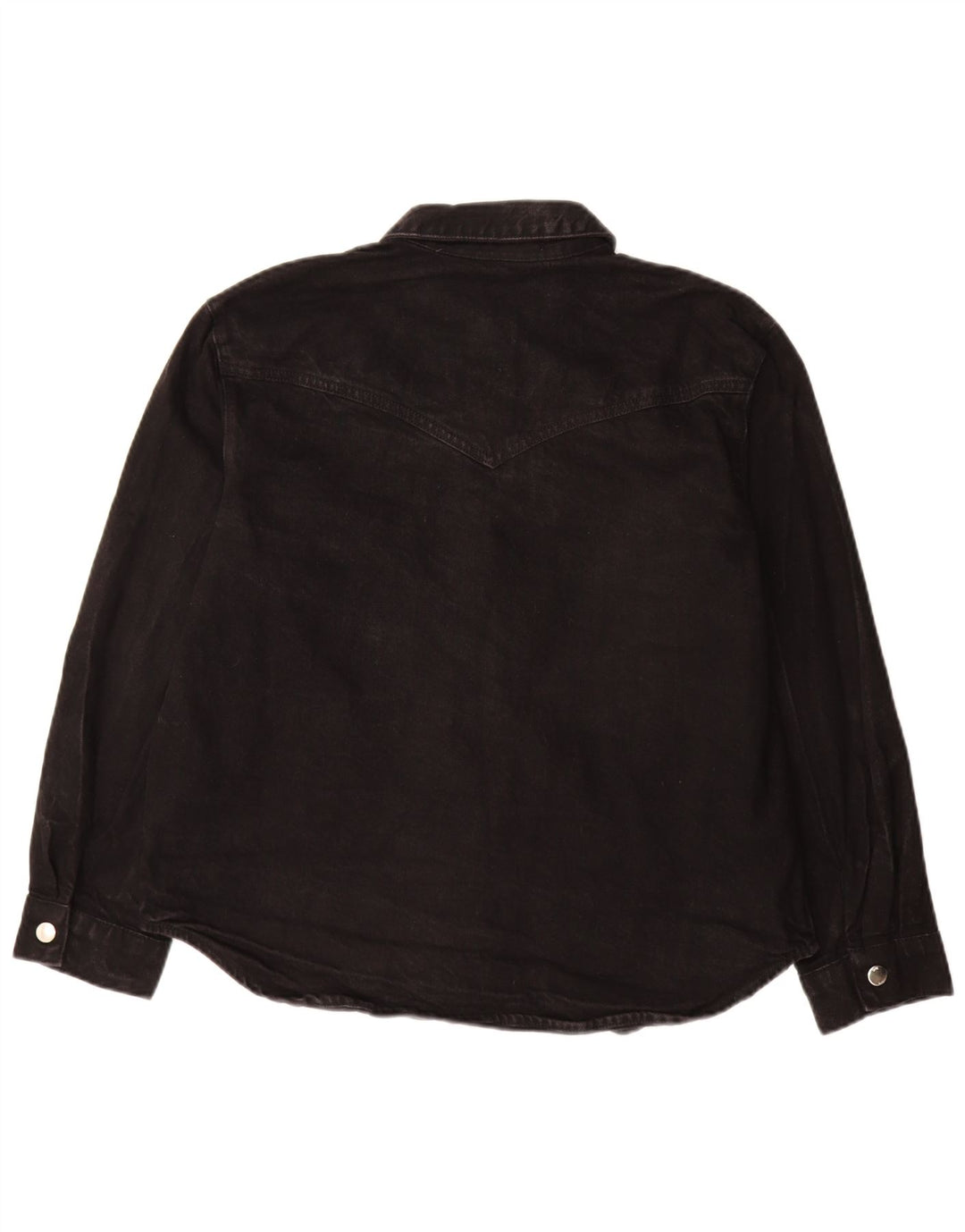 Camicia in denim oversize da donna Zara UK 10 piccola in cotone nero