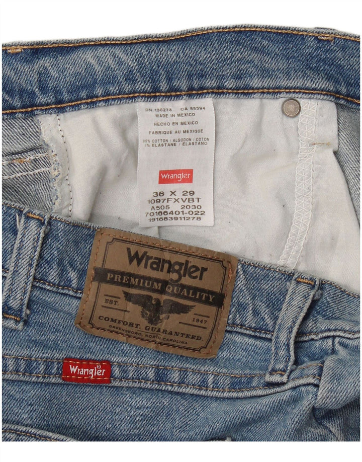 Jeans dritti da uomo Wrangler W36 L29 cotone blu