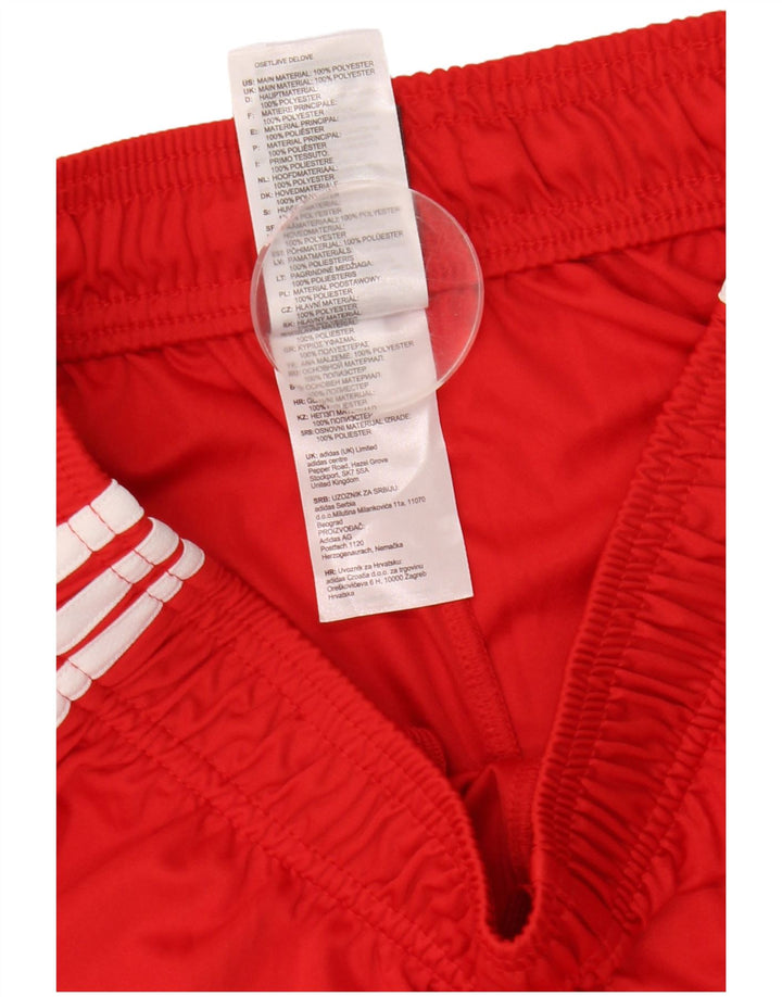 Pantaloncini sportivi Adidas Climalite da uomo in poliestere rosso medio