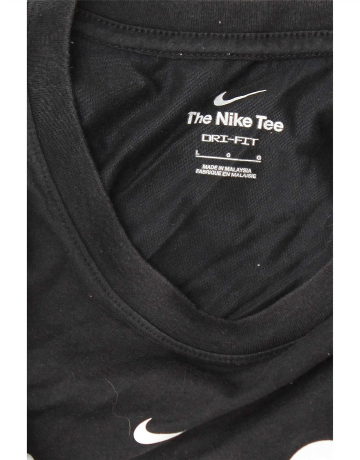 T-shirt grafica da uomo Nike Dri Fit grande nera