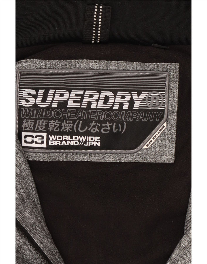 Giacca a vento con cappuccio da donna SUPERDRY UK 20 2XL Colore grigio