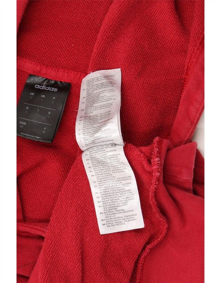 Maglione con cappuccio grafico da uomo ADIDAS piccolo in cotone rosso