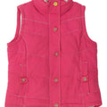 Gilet imbottito da donna Joules UK 12 cotone rosa medio classico