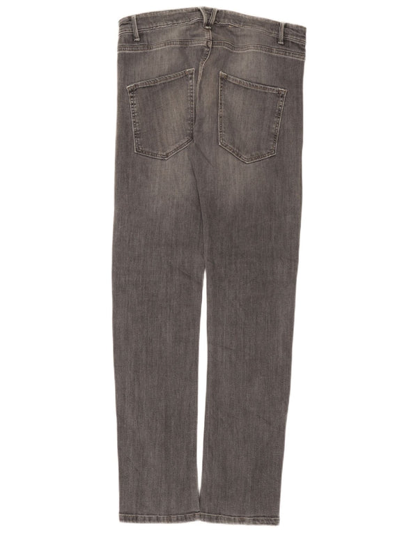 Jeans Slim Donna Benetton W31 L31 Cotone Grigio
