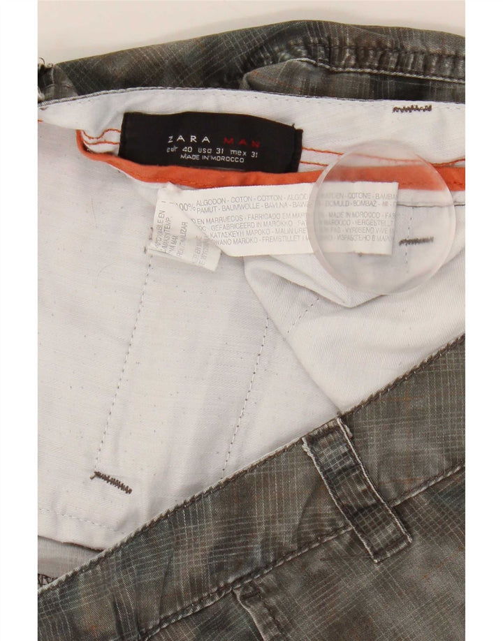 Pantaloncini cargo Zara da uomo EU 40 medi W31 cotone kaki