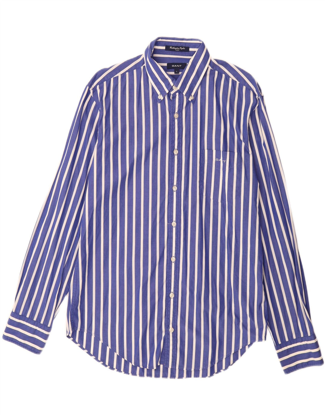 GANT Camicia da uomo E-Z Fit, cotone a righe grandi blu