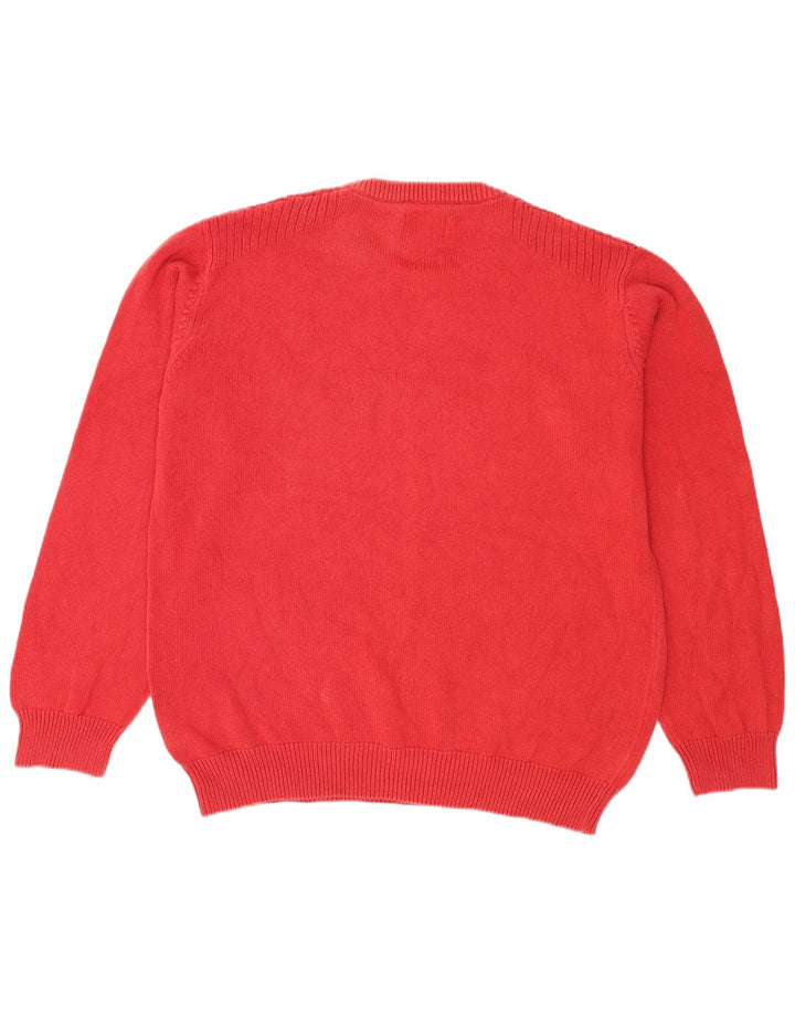 Maglione maglione girocollo da uomo Wrangler XL in cotone rosso