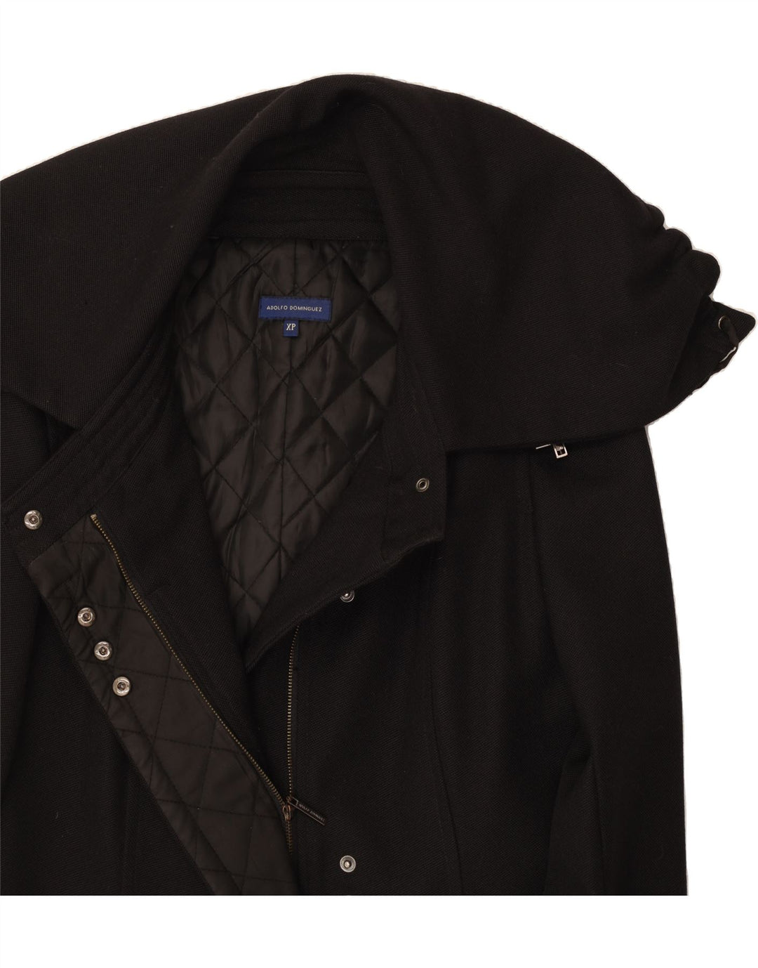 ADOLFO DOMINGUEZ Womens Overcoat UK 6 XS Black Vintage Adolfo Dominguez and Second-Hand Adolfo Dominguez from Messina Hembry 