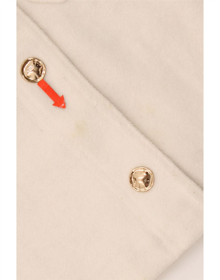 Giacca blazer corta da donna a 4 bottoni Zara UK 10 piccola poliestere bianco
