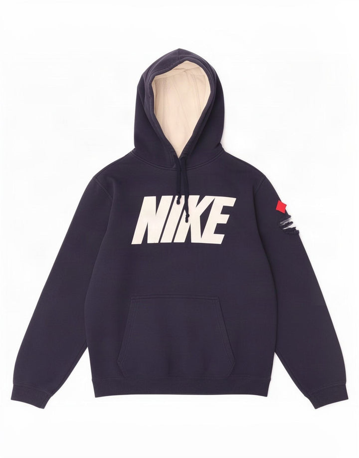 Felpa con cappuccio grafica Nike da uomo medio blu navy