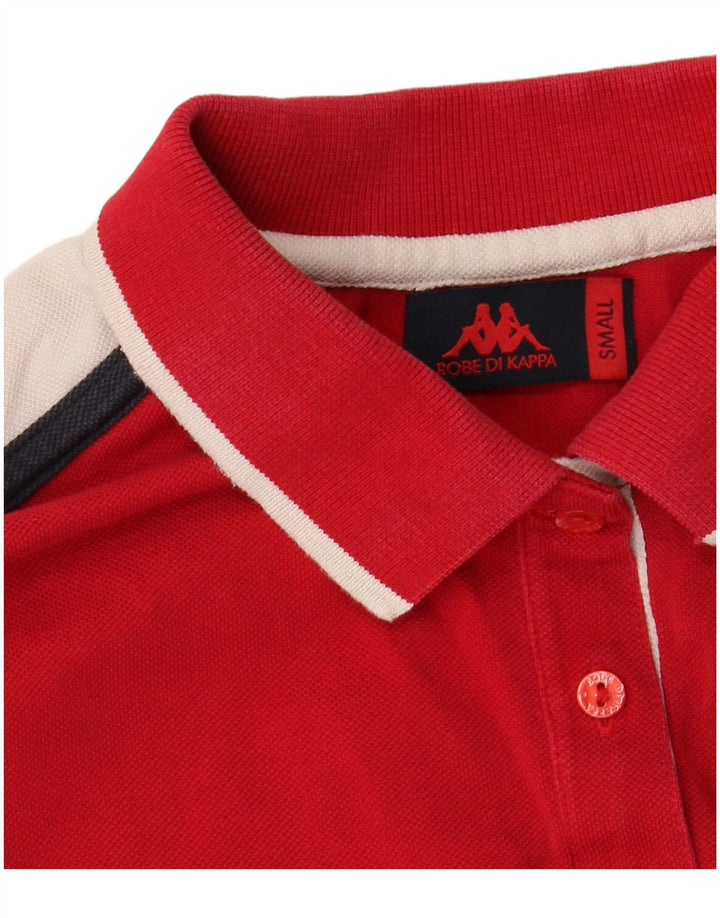 Polo KAPPA da donna UK 10 Small Rosso Colorblock