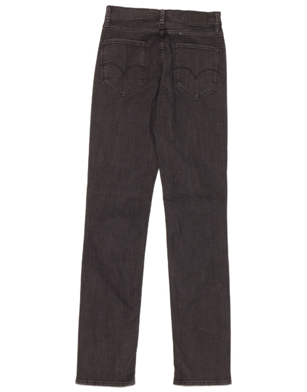 Jeans dritti a vita alta Levi's 724 da donna W26 L32 Lyocell nero