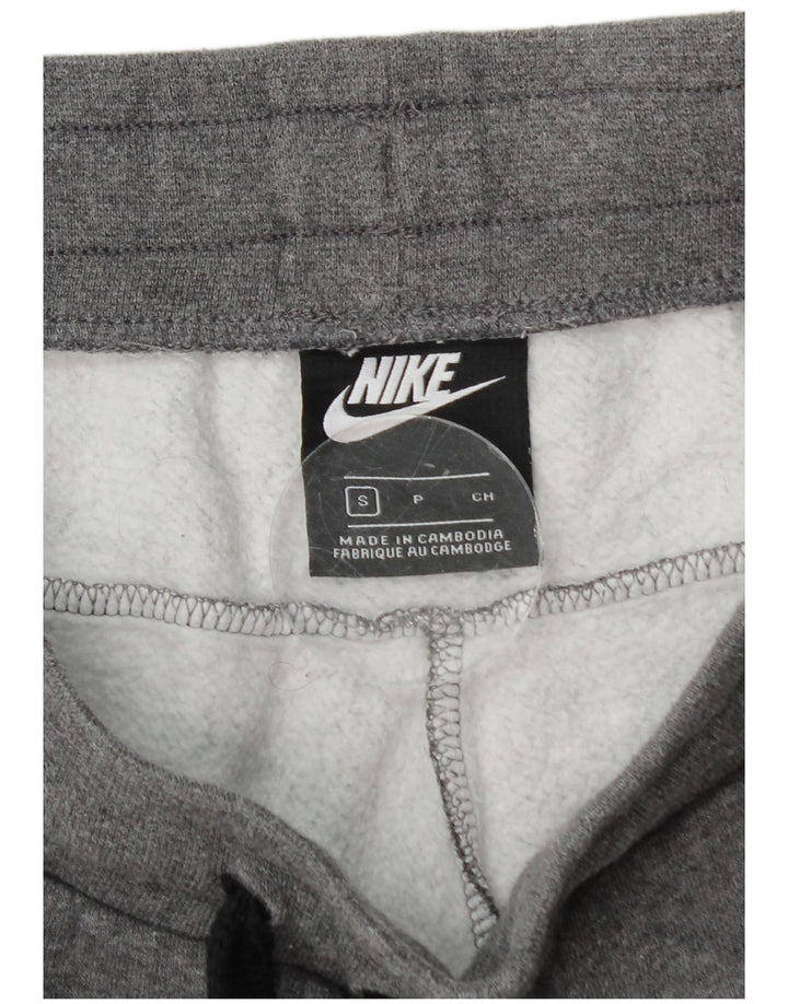 Pantaloni da tuta con grafica Nike da uomo, pantaloni da jogging, piccoli, in cotone grigio