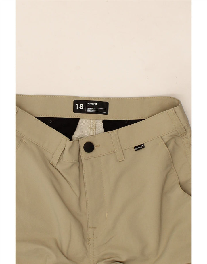HURLEY Boys Chino Shorts 15-16 Years XL W24  Beige Polyester Vintage Hurley and Second-Hand Hurley from Messina Hembry 