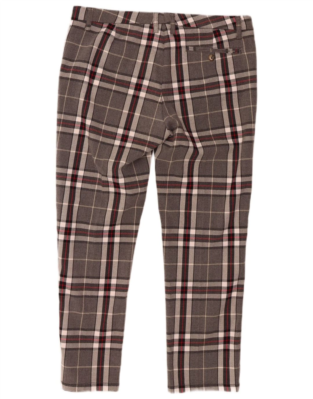 MARLBORO CLASSICS Pantaloni casual dritti da donna W34 L27 a quadri grigi