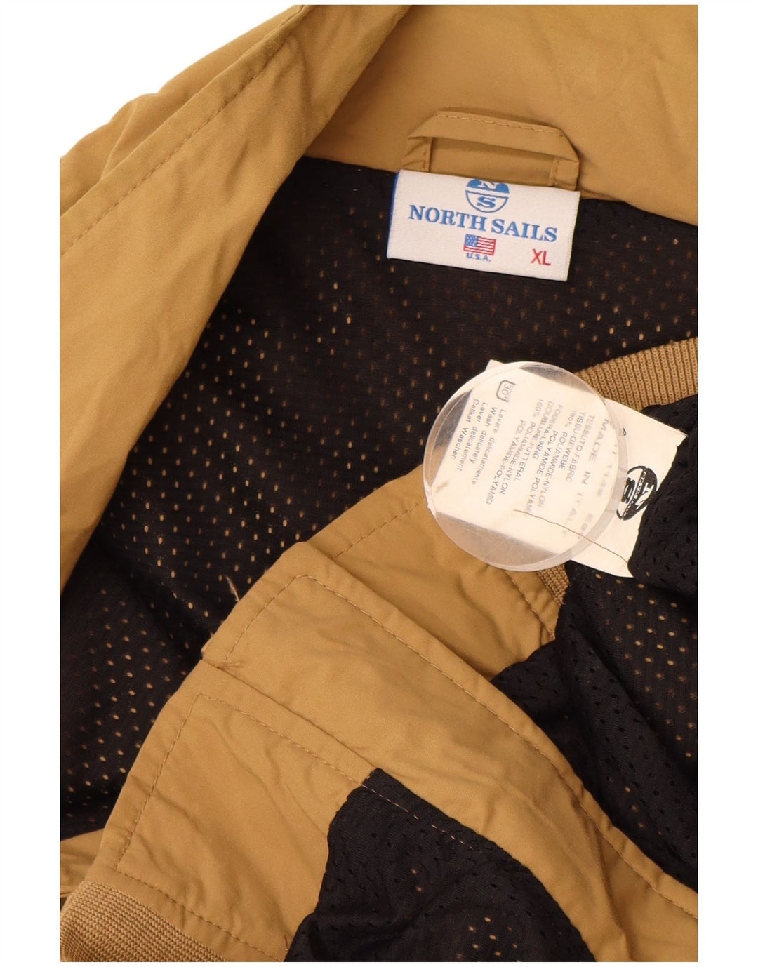 Giubbotto bomber da uomo North Sails UK 42 XL Beige poliammide