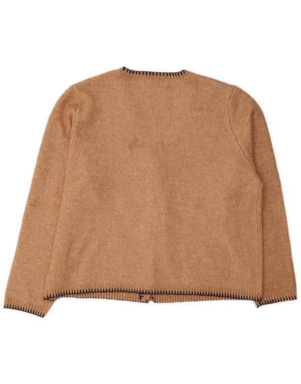 Maglione cardigan oversize da donna Marks & Spencer UK 18 XL Marrone screziato