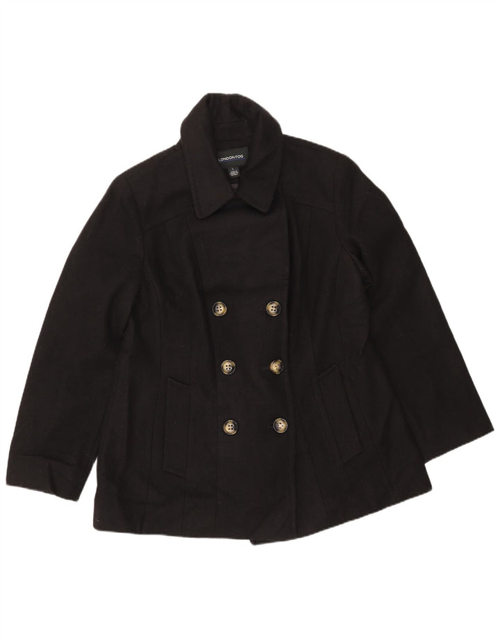 Cappotto da marinaio da donna LONDON FOG UK 16 grande nero