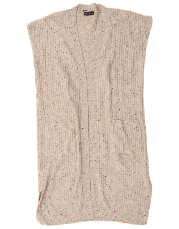 Maglione cardigan senza maniche da donna Marks & Spencer UK 14 Grigio medio
