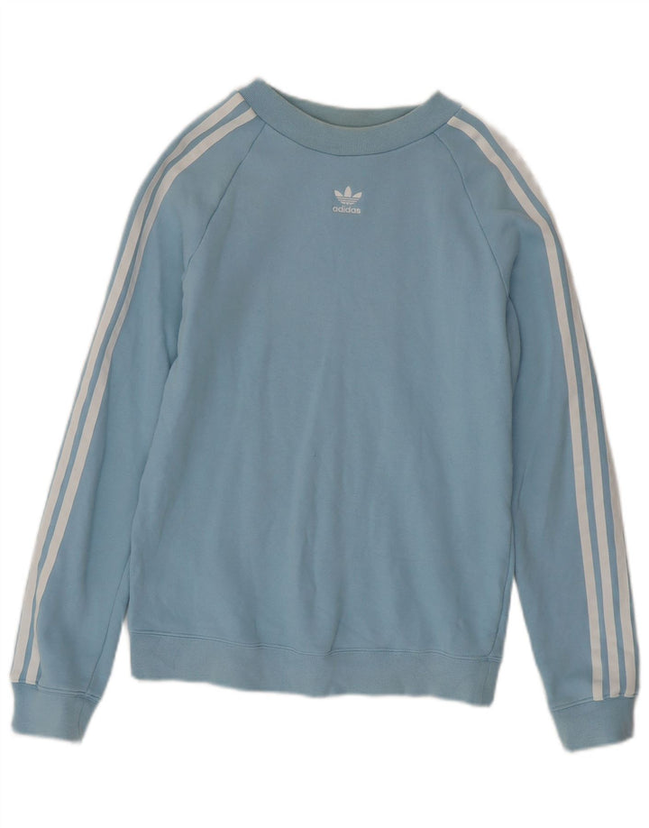 Felpa da donna Adidas Jumper UK 10 Small Blue Cotton