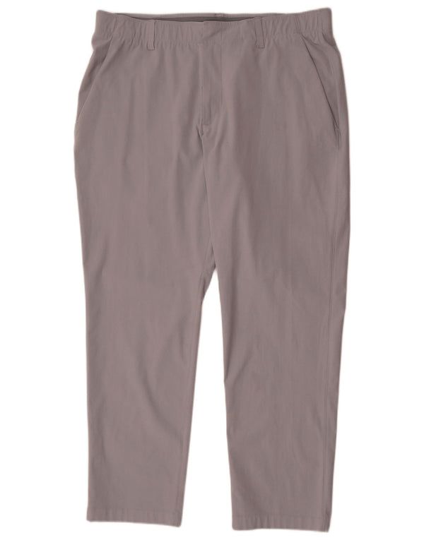 Pantaloni chino dritti da uomo Under Armour W38 L30 poliestere grigio
