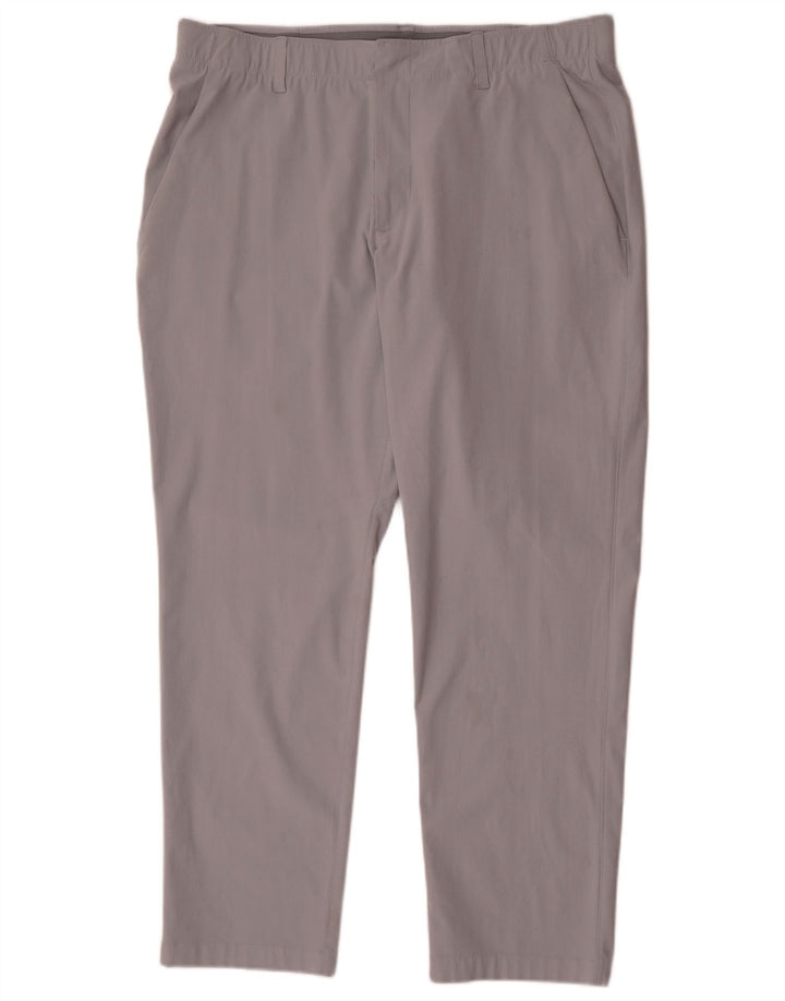 Pantaloni chino dritti da uomo Under Armour W38 L30 poliestere grigio