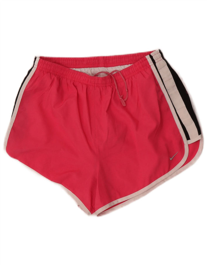 Pantaloncini sportivi Nike da donna Dri Fit UK 12 poliestere color block rosa medio