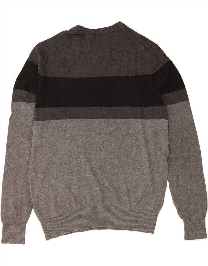 IZOD Mens Crew Neck Jumper Sweater Small Grey Cotton Vintage Izod and Second-Hand Izod from Messina Hembry 